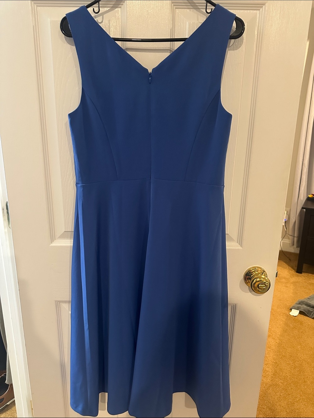 Ann Taylor Blue V-Neck A-Line Women's Dress Size 6 - Picture 3 of 3